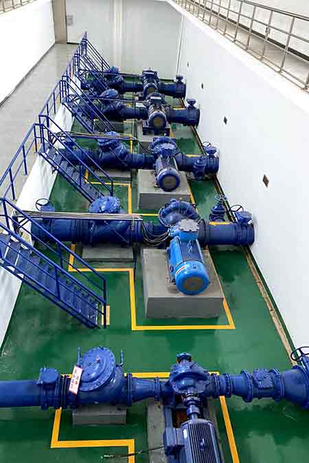 KPS系列单级双吸离心泵在江西进贤润泉高桥水厂使用现场