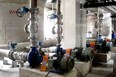 KCP系列单级离心泵在抚矿生活用纸配套浊滤液循环使用现场